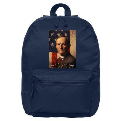 Calvin Coolidge 30th President Of The United States Portrait 16 in Basic Backpack