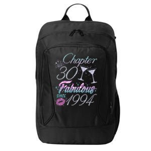 Cute Chapter 30th Birthday Fabulous Since 1994 City Backpack