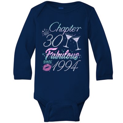 Cute Chapter 30th Birthday Fabulous Since 1994 Baby Long Sleeve Bodysuit