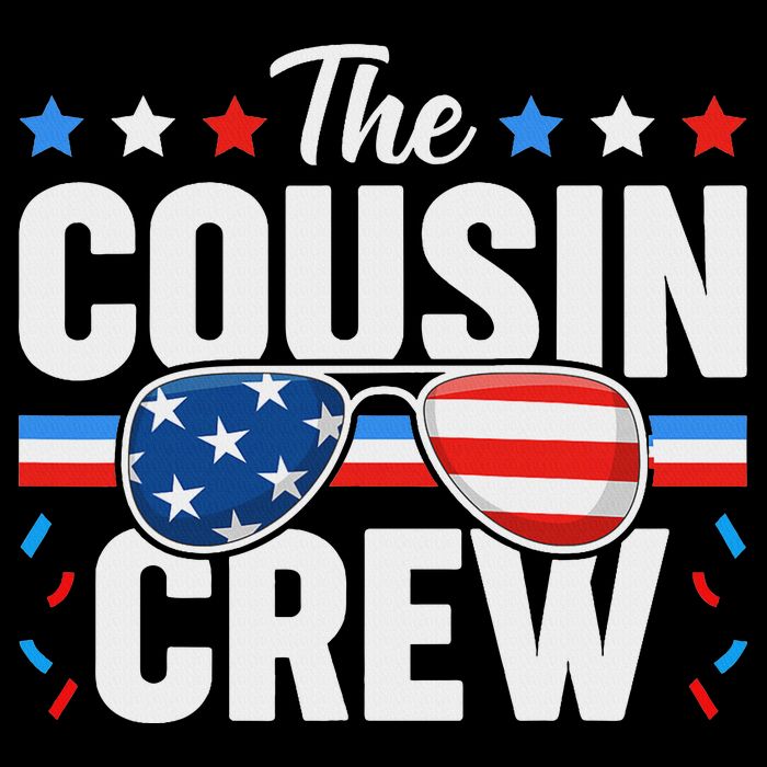 Cousin Crew 4th Of July Patriotic American Family Matching 7-Panel Snapback Hat