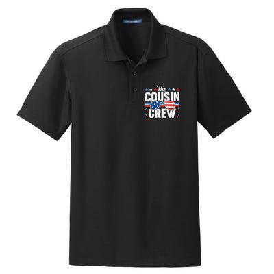 Cousin Crew 4th Of July Patriotic American Family Matching Dry Zone Grid Polo
