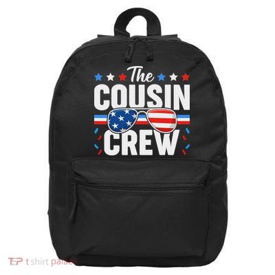 Cousin Crew 4th Of July Patriotic American Family Matching 16 in Basic Backpack
