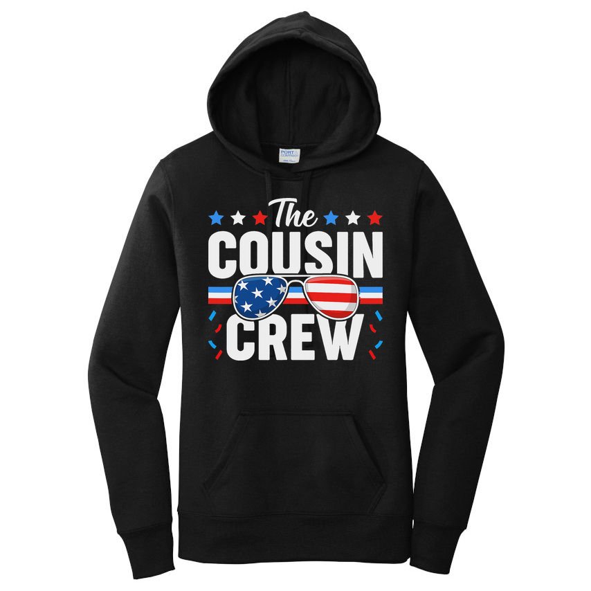 Cousin Crew 4th Of July Patriotic American Family Matching Women's Pullover Hoodie