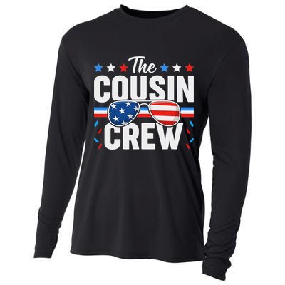 Cousin Crew 4th Of July Patriotic American Family Matching Cooling Performance Long Sleeve Crew