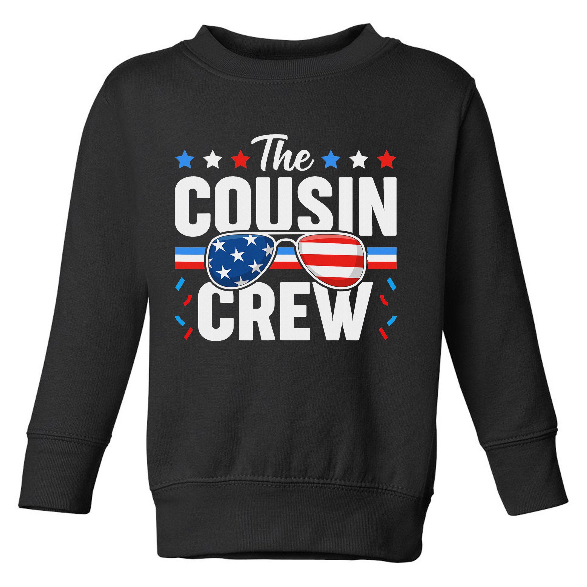 Cousin Crew 4th Of July Patriotic American Family Matching Toddler Sweatshirt
