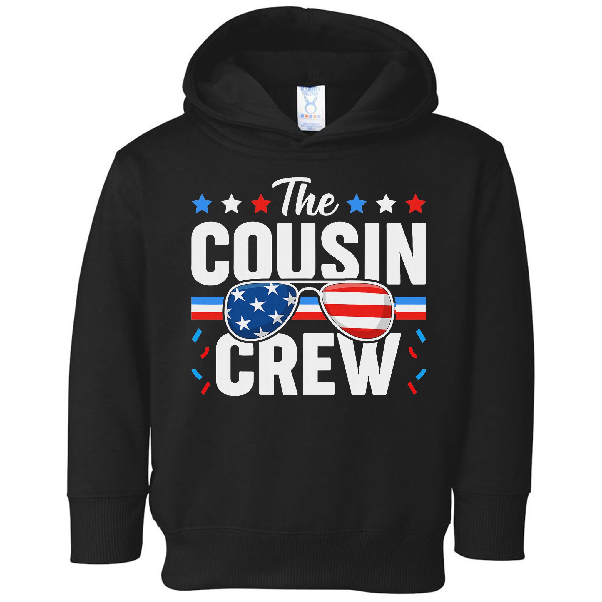Cousin Crew 4th Of July Patriotic American Family Matching Toddler Hoodie