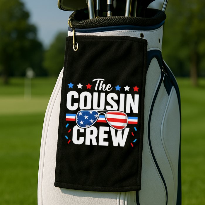 Cousin Crew 4th Of July Patriotic American Family Matching Golf Towel