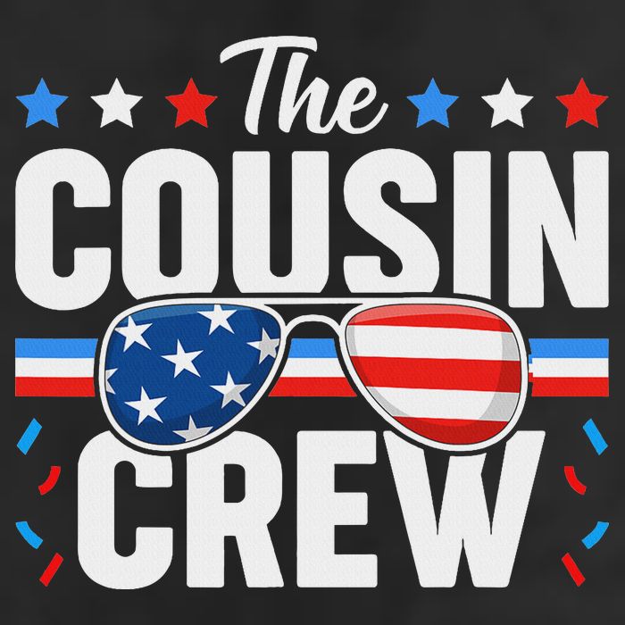 Cousin Crew 4th Of July Patriotic American Family Matching Golf Towel