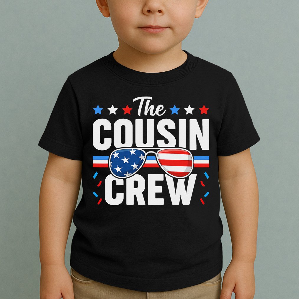 Cousin Crew 4th Of July Patriotic American Family Matching Toddler T-Shirt