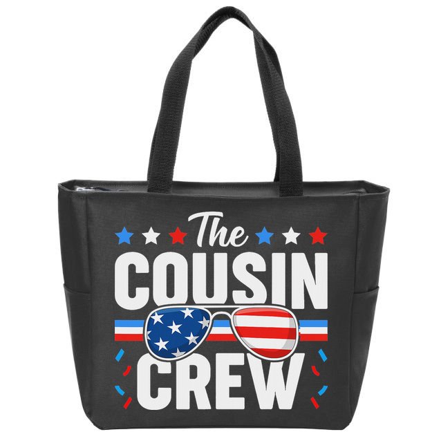 Cousin Crew 4th Of July Patriotic American Family Matching Zip Tote Bag