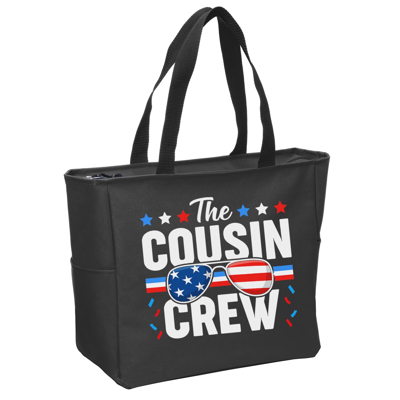 Cousin Crew 4th Of July Patriotic American Family Matching Zip Tote Bag