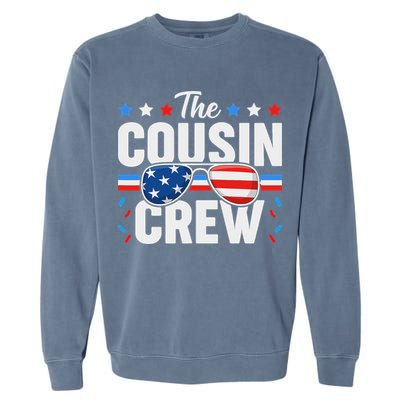 Cousin Crew 4th Of July Patriotic American Family Matching Garment-Dyed Sweatshirt