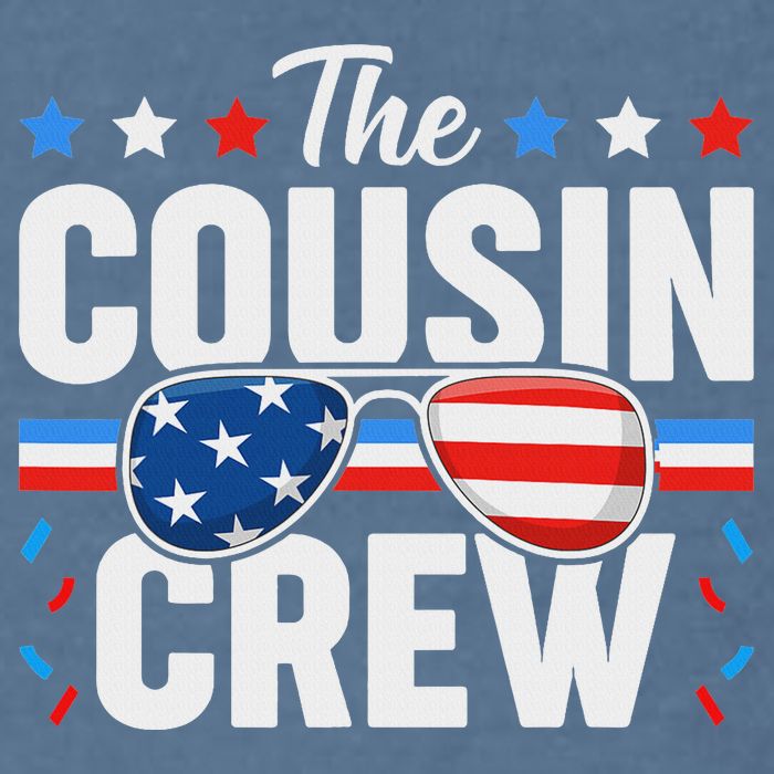 Cousin Crew 4th Of July Patriotic American Family Matching Garment-Dyed Sweatshirt