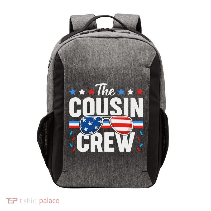 Cousin Crew 4th Of July Patriotic American Family Matching Vector Backpack