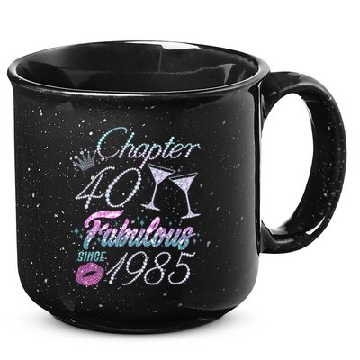 Cute Chapter 40th Birthday Fabulous Since 1985 15oz Campfire Ceramic Mug