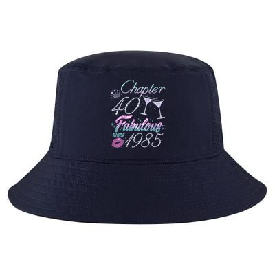 Cute Chapter 40th Birthday Fabulous Since 1985 Cool Comfort Performance Bucket Hat