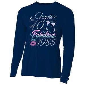 Cute Chapter 40th Birthday Fabulous Since 1985 Cooling Performance Long Sleeve Crew