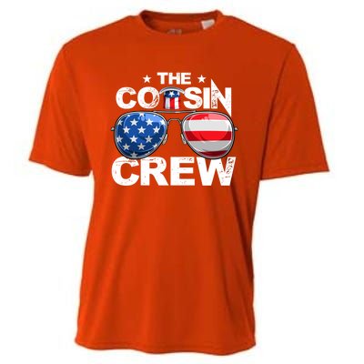 Cousin Crew 4th Of July Us American Flag Family Matching Usa Great Gift Cooling Performance Crew T-Shirt