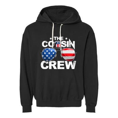 Cousin Crew 4th Of July Us American Flag Family Matching Usa Great Gift Garment-Dyed Fleece Hoodie