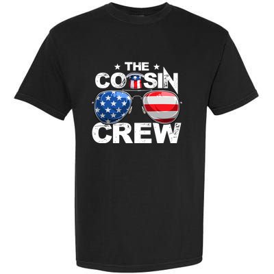 Cousin Crew 4th Of July Us American Flag Family Matching Usa Great Gift Garment-Dyed Heavyweight T-Shirt