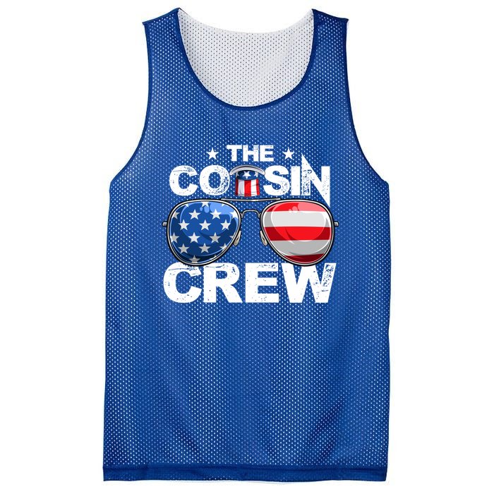 Cousin Crew 4th Of July Us American Flag Family Matching Usa Great Gift Mesh Reversible Basketball Jersey Tank