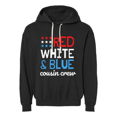 Cousin Crew 4th Fourth of July Patriotic Family Matching Garment-Dyed Fleece Hoodie