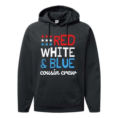 Cousin Crew 4th Fourth of July Patriotic Family Matching Performance Fleece Hoodie