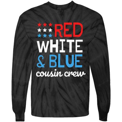 Cousin Crew 4th Fourth of July Patriotic Family Matching Tie-Dye Long Sleeve Shirt