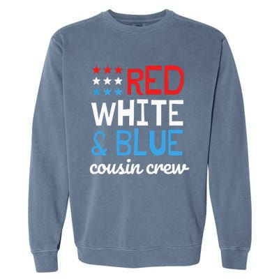 Cousin Crew 4th Fourth of July Patriotic Family Matching Garment-Dyed Sweatshirt