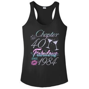 Cute Chapter 40th Birthday Fabulous Since 1984 Ladies PosiCharge Competitor Racerback Tank