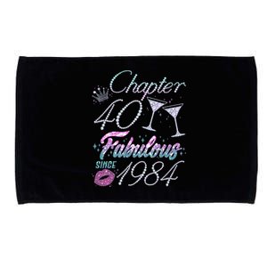 Cute Chapter 40th Birthday Fabulous Since 1984 Microfiber Hand Towel