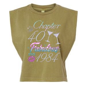 Cute Chapter 40th Birthday Fabulous Since 1984 Garment-Dyed Women's Muscle Tee