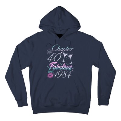 Cute Chapter 40th Birthday Fabulous Since 1984 Hoodie