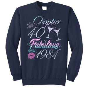 Cute Chapter 40th Birthday Fabulous Since 1984 Sweatshirt