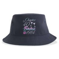 Cute Chapter 40th Birthday Fabulous Since 1984 Sustainable Bucket Hat