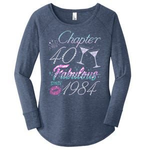 Cute Chapter 40th Birthday Fabulous Since 1984 Women's Perfect Tri Tunic Long Sleeve Shirt