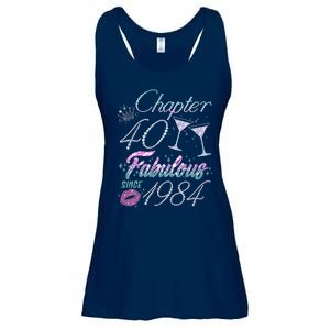 Cute Chapter 40th Birthday Fabulous Since 1984 Ladies Essential Flowy Tank