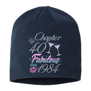 Cute Chapter 40th Birthday Fabulous Since 1984 Sustainable Beanie