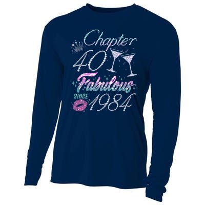 Cute Chapter 40th Birthday Fabulous Since 1984 Cooling Performance Long Sleeve Crew