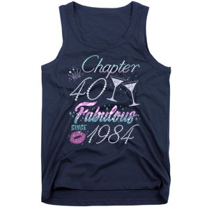 Cute Chapter 40th Birthday Fabulous Since 1984 Tank Top