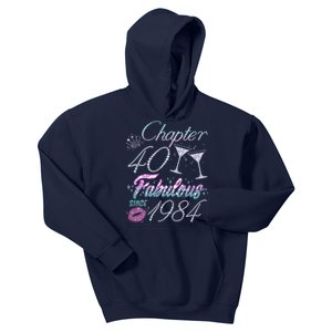 Cute Chapter 40th Birthday Fabulous Since 1984 Kids Hoodie