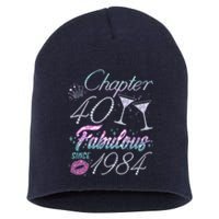 Cute Chapter 40th Birthday Fabulous Since 1984 Short Acrylic Beanie