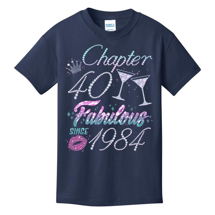 Cute Chapter 40th Birthday Fabulous Since 1984 Kids T-Shirt