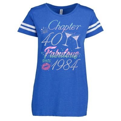 Cute Chapter 40th Birthday Fabulous Since 1984 Enza Ladies Jersey Football T-Shirt