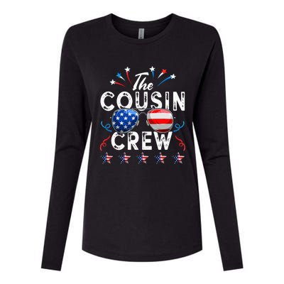 Cousin Crew 4th of July Patriotic American Family Matching Womens Cotton Relaxed Long Sleeve T-Shirt