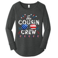 Cousin Crew 4th of July Patriotic American Family Matching Women's Perfect Tri Tunic Long Sleeve Shirt