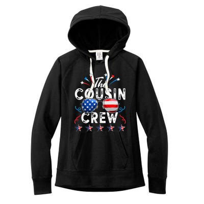 Cousin Crew 4th of July Patriotic American Family Matching Women's Fleece Hoodie