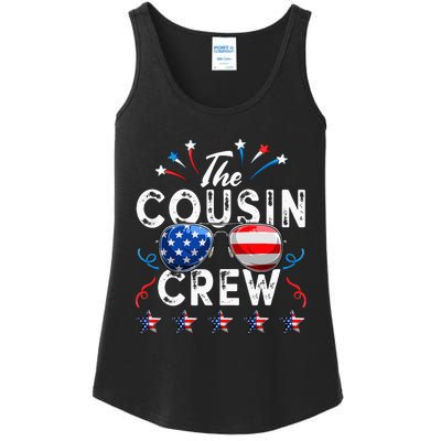 Cousin Crew 4th of July Patriotic American Family Matching Ladies Essential Tank