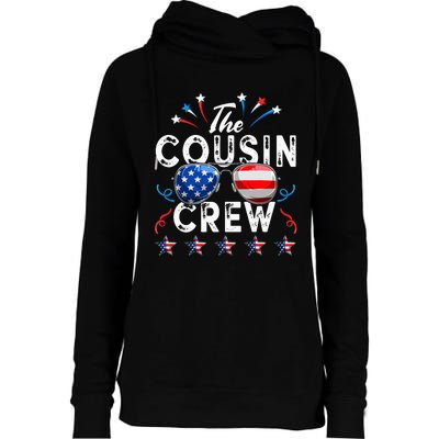 Cousin Crew 4th of July Patriotic American Family Matching Womens Funnel Neck Pullover Hood