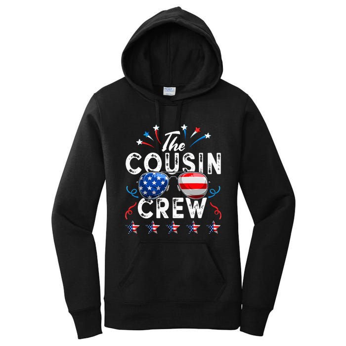 Cousin Crew 4th of July Patriotic American Family Matching Women's Pullover Hoodie